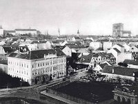 Panorama Zagreba 1898. godine, snimka s HNK prema centru, zgrade Kazališne kavane još nema